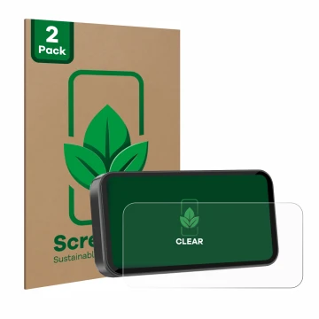 Vorderseite einer Produktverpackung mit dem Markenlogo ScreenLeaf. Daneben ist das Gerät Carpuride W603D 6.3