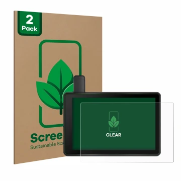 Vorderseite einer Produktverpackung mit dem Markenlogo ScreenLeaf. Daneben ist das Gerät Garmin Tread SxS Edition 8