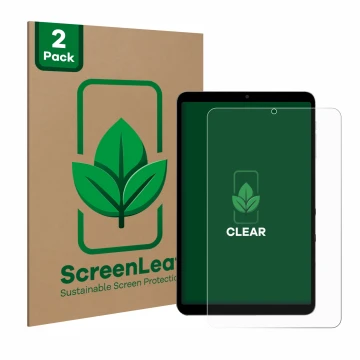 Vorderseite einer Produktverpackung mit dem Markenlogo ScreenLeaf. Daneben ist das Gerät Alldocube iPlay 60 mini Turbo mit dem