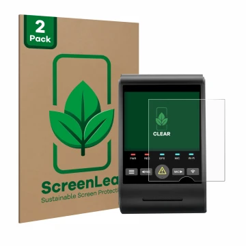 Vorderseite einer Produktverpackung mit dem Markenlogo ScreenLeaf. Daneben ist das Gerät VIOFO A229 PRO mit dem zugehörigen Di