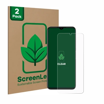 Vorderseite einer Produktverpackung mit dem Markenlogo ScreenLeaf. Daneben ist das Gerät Doogee N50 Pro mit dem zugehörigen Di