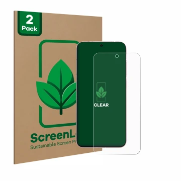 Vorderseite einer Produktverpackung mit dem Markenlogo ScreenLeaf. Daneben ist das Gerät Vivo X200 Pro mini mit dem zugehörige