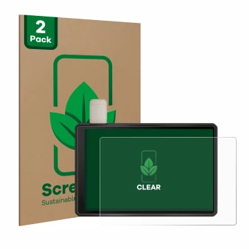 Vorderseite einer Produktverpackung mit dem Markenlogo ScreenLeaf. Daneben ist das Gerät Garmin Tread XL Overland Edition 10