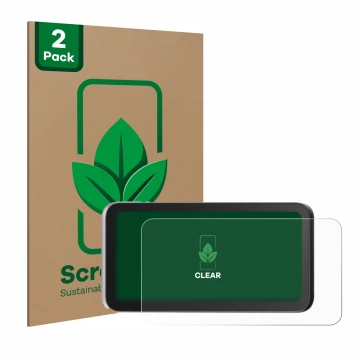 Vorderseite einer Produktverpackung mit dem Markenlogo ScreenLeaf. Daneben ist das Gerät Einstar VEGA mit dem zugehörigen Disp