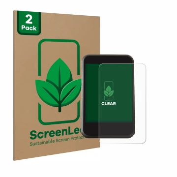 Vorderseite einer Produktverpackung mit dem Markenlogo ScreenLeaf. Daneben ist das Gerät Freesky YL81F mit dem zugehörigen Dis