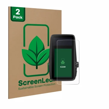 Vorderseite einer Produktverpackung mit dem Markenlogo ScreenLeaf. Daneben ist das Gerät Coros Dura mit dem zugehörigen Displa