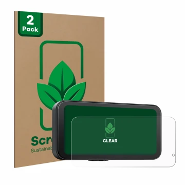 Vorderseite einer Produktverpackung mit dem Markenlogo ScreenLeaf. Daneben ist das Gerät Volam RC15B 6.25