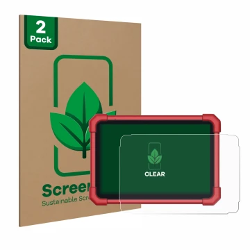 Vorderseite einer Produktverpackung mit dem Markenlogo ScreenLeaf. Daneben ist das Gerät Launch X-431 Euro Link mit dem zugehö