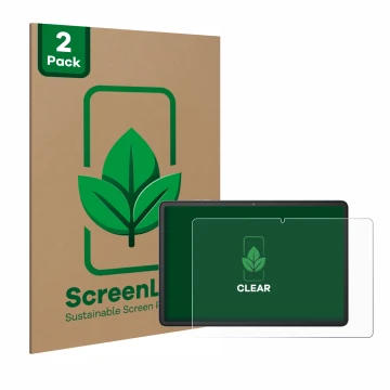 Vorderseite einer Produktverpackung mit dem Markenlogo ScreenLeaf. Daneben ist das Gerät Blackview Tab 60 10.1