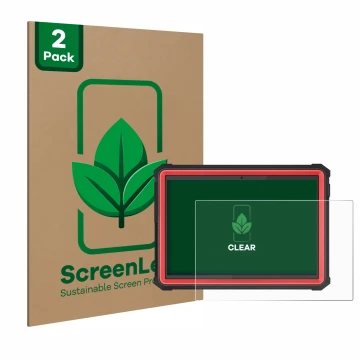 Vorderseite einer Produktverpackung mit dem Markenlogo ScreenLeaf. Daneben ist das Gerät Launch X-431 PRO3S+ Elite mit dem zug