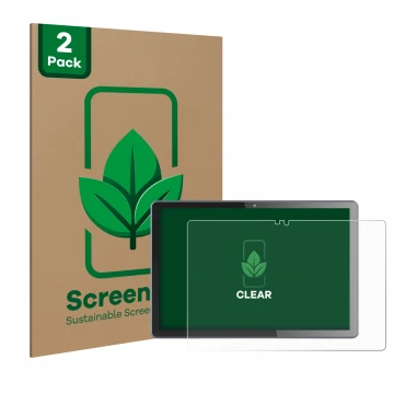 Vorderseite einer Produktverpackung mit dem Markenlogo ScreenLeaf. Daneben ist das Gerät VALE V10E-LTE mit dem zugehörigen Dis