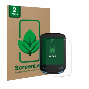 Vorderseite einer Produktverpackung mit dem Markenlogo ScreenLeaf. Daneben ist das Gerät Geoid CC600 2.4