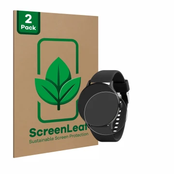 Vorderseite einer Produktverpackung mit dem Markenlogo ScreenLeaf. Daneben ist das Gerät Reflex Active Series 22 mit dem zugeh