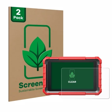 Vorderseite einer Produktverpackung mit dem Markenlogo ScreenLeaf. Daneben ist das Gerät Launch X-431 PROS Elite Pro 5 mit dem