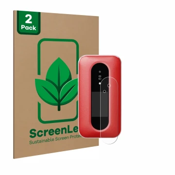Vorderseite einer Produktverpackung mit dem Markenlogo ScreenLeaf. Daneben ist das Gerät Doro Leva L30 (Äußeres Display) mit d