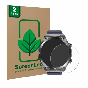 Vorderseite einer Produktverpackung mit dem Markenlogo ScreenLeaf. Daneben ist das Gerät Kardena Care One 2 mit dem zugehörige