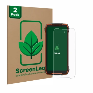 Vorderseite einer Produktverpackung mit dem Markenlogo ScreenLeaf. Daneben ist das Gerät Blackview Oscal Pilot 1 mit dem zugeh