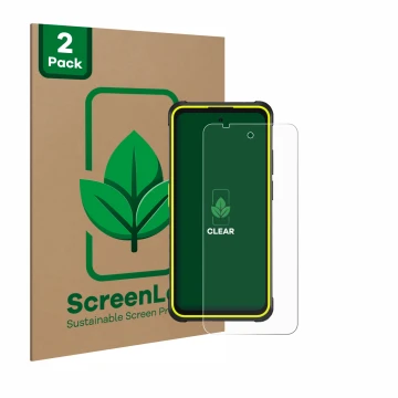 Vorderseite einer Produktverpackung mit dem Markenlogo ScreenLeaf. Daneben ist das Gerät Ulefone Armor X31 Pro 5G mit dem zuge