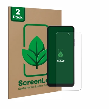 Vorderseite einer Produktverpackung mit dem Markenlogo ScreenLeaf. Daneben ist das Gerät Hotwav Note 13 Max mit dem zugehörige