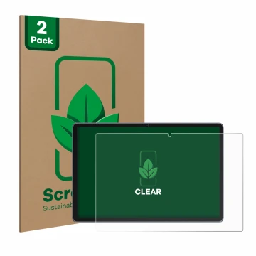 Vorderseite einer Produktverpackung mit dem Markenlogo ScreenLeaf. Daneben ist das Gerät Suaat S10 10