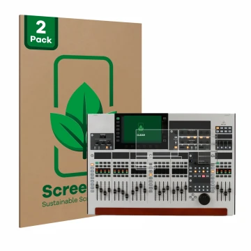 Vorderseite einer Produktverpackung mit dem Markenlogo ScreenLeaf. Daneben ist das Gerät Behringer Wing (Set bestehend aus 11 