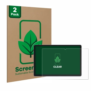 Vorderseite einer Produktverpackung mit dem Markenlogo ScreenLeaf. Daneben ist das Gerät Suaat S3 10