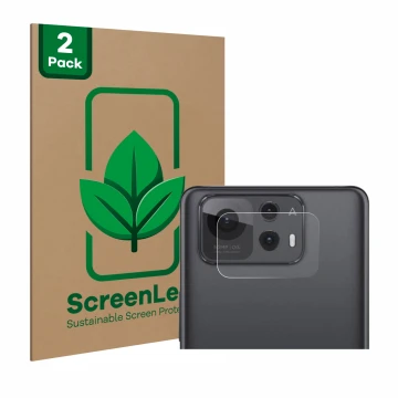 Vorderseite einer Produktverpackung mit dem Markenlogo ScreenLeaf. Daneben ist das Gerät ASUS ZenFone 12 Ultra (NUR Kameraschu