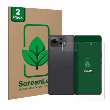 Vorderseite einer Produktverpackung mit dem Markenlogo ScreenLeaf. Daneben ist das Gerät ASUS ZenFone 12 Ultra (Display+Kamera