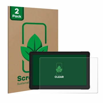 Vorderseite einer Produktverpackung mit dem Markenlogo ScreenLeaf. Daneben ist das Gerät Woibugee Motorrad Carplay 7