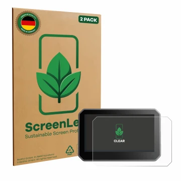 Vorderseite einer Produktverpackung mit dem Markenlogo ScreenLeaf. Daneben ist das Gerät Elegoo Centauri Carbon 4,3