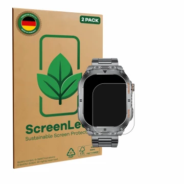 Vorderseite einer Produktverpackung mit dem Markenlogo ScreenLeaf. Daneben ist das Gerät SUNKTA EF9-A 2.13