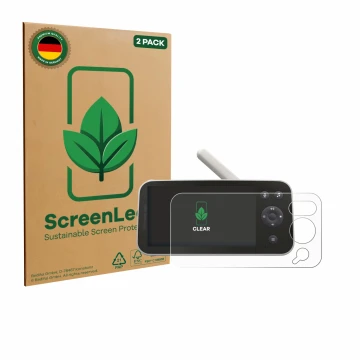 Vorderseite einer Produktverpackung mit dem Markenlogo ScreenLeaf. Daneben ist das Gerät Philips Avent SCD973/26 mit dem zugeh