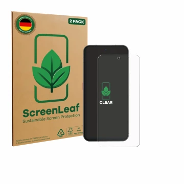 Vorderseite einer Produktverpackung mit dem Markenlogo ScreenLeaf. Daneben ist das Gerät Oukitel WP200 Pro mit dem zugehörigen