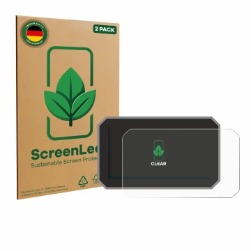 Vorderseite einer Produktverpackung mit dem Markenlogo ScreenLeaf. Daneben ist das Gerät Honda Forza 2025 mit dem zugehörigen 