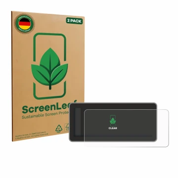 Vorderseite einer Produktverpackung mit dem Markenlogo ScreenLeaf. Daneben ist das Gerät Vantrue Nexus 4 Pro mit dem zugehörig