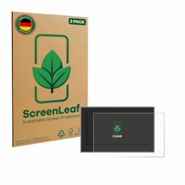 Vorderseite einer Produktverpackung mit dem Markenlogo ScreenLeaf. Daneben ist das Gerät Headrush Flex Prime mit dem zugehörig