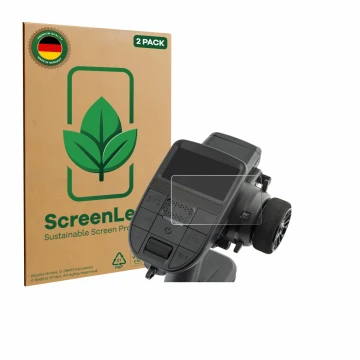 Vorderseite einer Produktverpackung mit dem Markenlogo ScreenLeaf. Daneben ist das Gerät Radiomaster MT12 mit dem zugehörigen 