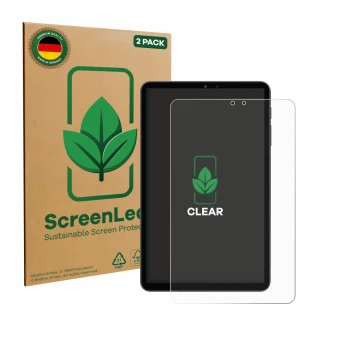 Vorderseite einer Produktverpackung mit dem Markenlogo ScreenLeaf. Daneben ist das Gerät Alldocube iPlay 70 mini Pro mit dem z