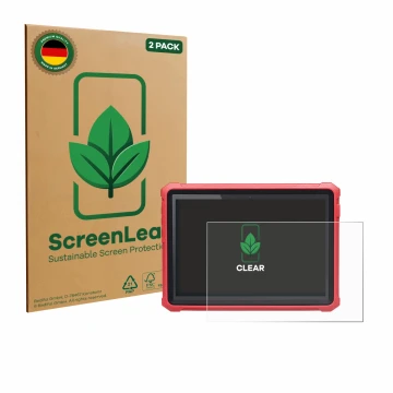 Vorderseite einer Produktverpackung mit dem Markenlogo ScreenLeaf. Daneben ist das Gerät Launch X-431 Pro3 V+ Elite mit dem zu