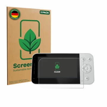 Vorderseite einer Produktverpackung mit dem Markenlogo ScreenLeaf. Daneben ist das Gerät Philips Avent SCD951/26 mit dem zugeh