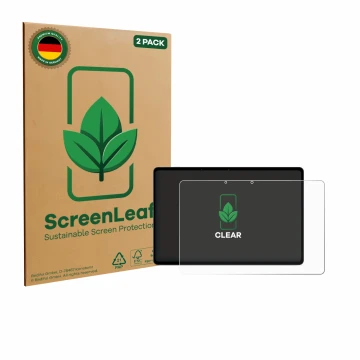 Vorderseite einer Produktverpackung mit dem Markenlogo ScreenLeaf. Daneben ist das Gerät OnePlus Pad Lite mit dem zugehörigen 