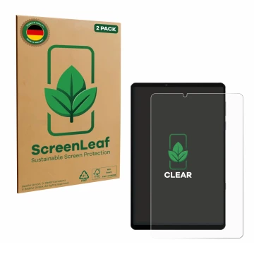 Vorderseite einer Produktverpackung mit dem Markenlogo ScreenLeaf. Daneben ist das Gerät Lenovo Legion Y700 2022 mit dem zugeh