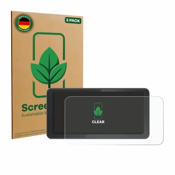 Vorderseite einer Produktverpackung mit dem Markenlogo ScreenLeaf. Daneben ist das Gerät Spedal CL871 6.25