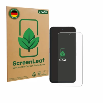 Vorderseite einer Produktverpackung mit dem Markenlogo ScreenLeaf. Daneben ist das Gerät Oukitel WP210 5G mit dem zugehörigen 