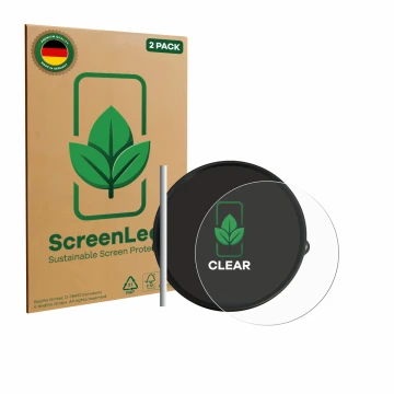 Vorderseite einer Produktverpackung mit dem Markenlogo ScreenLeaf. Daneben ist das Gerät Harley Davidson Sportster S 2022 RH12