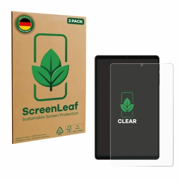 Vorderseite einer Produktverpackung mit dem Markenlogo ScreenLeaf. Daneben ist das Gerät Alldocube iPlay 70 mini Ultra mit dem