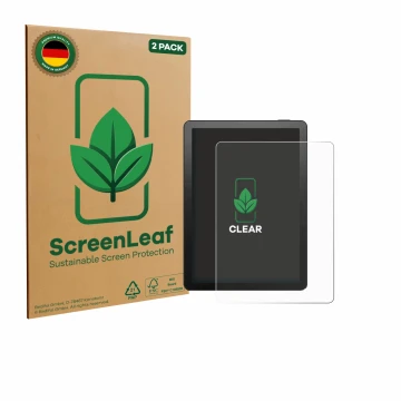 Vorderseite einer Produktverpackung mit dem Markenlogo ScreenLeaf. Daneben ist das Gerät Bigme B6 Color mit dem zugehörigen Di