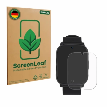 Vorderseite einer Produktverpackung mit dem Markenlogo ScreenLeaf. Daneben ist das Gerät NikuTRAX NC83S mit dem zugehörigen Di