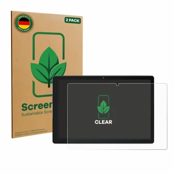 Vorderseite einer Produktverpackung mit dem Markenlogo ScreenLeaf. Daneben ist das Gerät Yicty MB1001 10.1