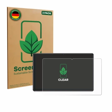 Vorderseite einer Produktverpackung mit dem Markenlogo ScreenLeaf. Daneben ist das Gerät ZIOVO Z118 10.1